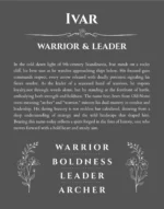 Ivar personalized name art with origin story in gray