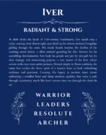 Iver custom name meaning print in deep blue