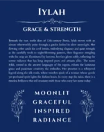 Iylah name meaning wall art by Get Your Story in deep blue