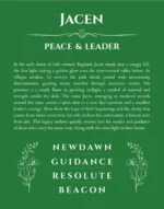 Jacen name meaning wall art by Get Your Story in dark green
