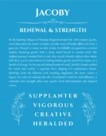 Jacoby name meaning gift print in blue