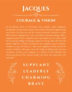 Jacques custom name meaning print in orange