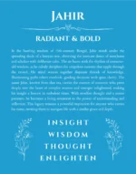 Jahir custom name art showing meaning and origin in blue