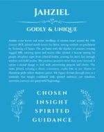 Jahziel custom name print for wall display in blue