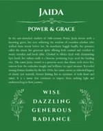 Jaida name meaning gift print in dark green