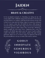 Jaiden custom name meaning print in navy blue