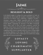 Jaime custom name meaning print in gray