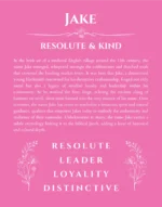 Jake name meaning gift print in pink