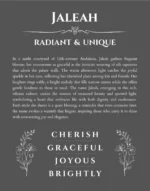 Jaleah personalized name meaning print in gray