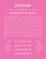 Jaliyah name meaning gift print in pink