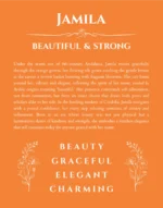 Jamila name meaning wall art by Get Your Story in orange