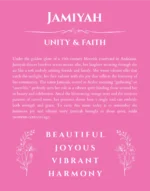 Jamiyah personalized wall art with the story of your name in pink