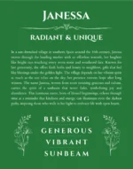 Janessa name meaning gift print in dark green