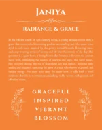 Janiya custom name print for wall display in orange