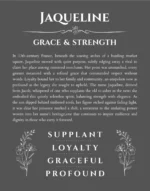 Jaqueline name meaning wall art by Get Your Story in gray