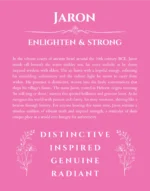 Jaron custom name print for wall display in pink