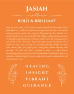 Jasiah name origin print with meaning and traits in orange