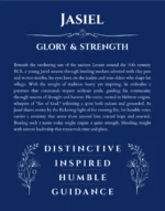 Jasiel name meaning wall art by Get Your Story in deep blue