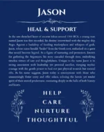 Jason personalized name meaning print in deep blue