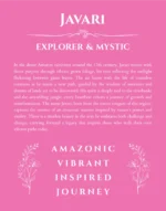 Javari personalized name print with origin and traits in pink