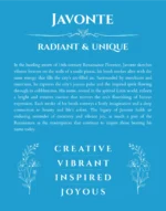 Javonte name meaning gift print in blue