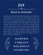 Jax custom name print for wall display in deep blue