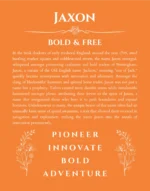 Jaxon personalized wall art with the story of your name in orange