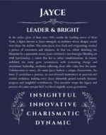 Jayce name origin print with meaning and traits in navy blue