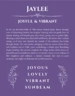 Jaylee name meaning wall art by Get Your Story in purple