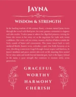 Jayna name meaning gift print in red