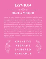 Jayvion custom name art showing meaning and origin in pink