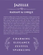 Jazelle custom name print for wall display in purple