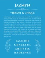 Jazmyn personalized name meaning print in blue