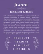 Jeanne custom name print for wall display in purple