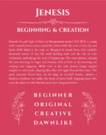 Jenesis custom name print for wall display in red