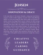 Jensen name meaning gift print in purple