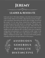 Jeremy custom name print for wall display in gray