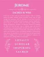 Jerome custom name meaning print in pink