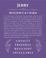 Jerry personalized name meaning print in purple