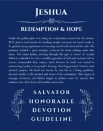 Jeshua name meaning wall art by Get Your Story in deep blue
