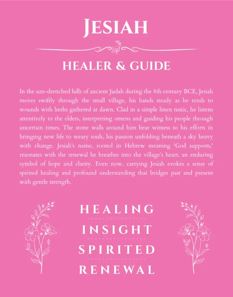 Jesiah name meaning gift print in pink