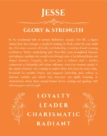 Jesse custom name meaning print in orange