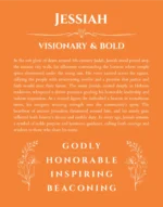 Jessiah custom name print for wall display in orange