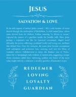 Jesus name meaning gift print in blue