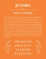 Jethro name meaning gift print in orange