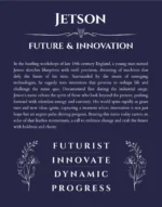 Jetson custom name meaning print in navy blue