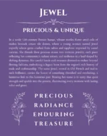 Jewel Personalized Name Meaning Print in Purple Jewel name history and origin print in purple