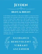 Jeyden name meaning gift print in blue