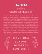 Jianna custom name print for wall display in red