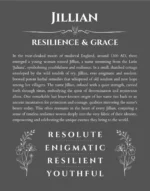 Jillian custom name print for wall display in gray